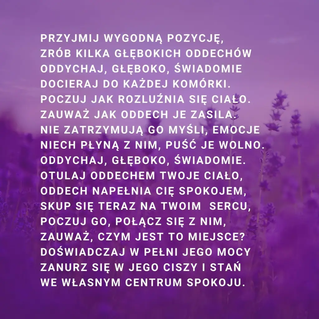 tekst do medytacji prowadzonej dla początkujących